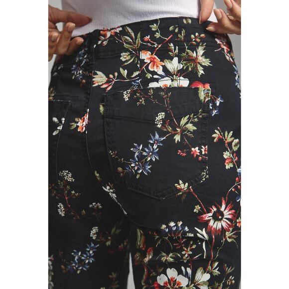 Anthropologie  Pilcro Mid-Rise Demilune Floral Utility Pants Size 32"x26.5" - Picture 2 of 11